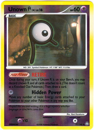 Unown R - 77/146 - Uncommon - Reverse Holo